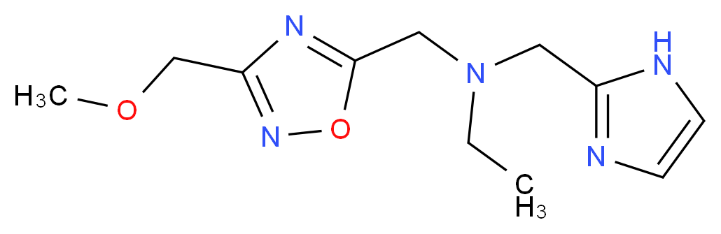 N-(1H-imidazol-2-ylmethyl)-N-{[3-(methoxymethyl)-1,2,4-oxadiazol-5-yl]methyl}ethanamine_Molecular_structure_CAS_)