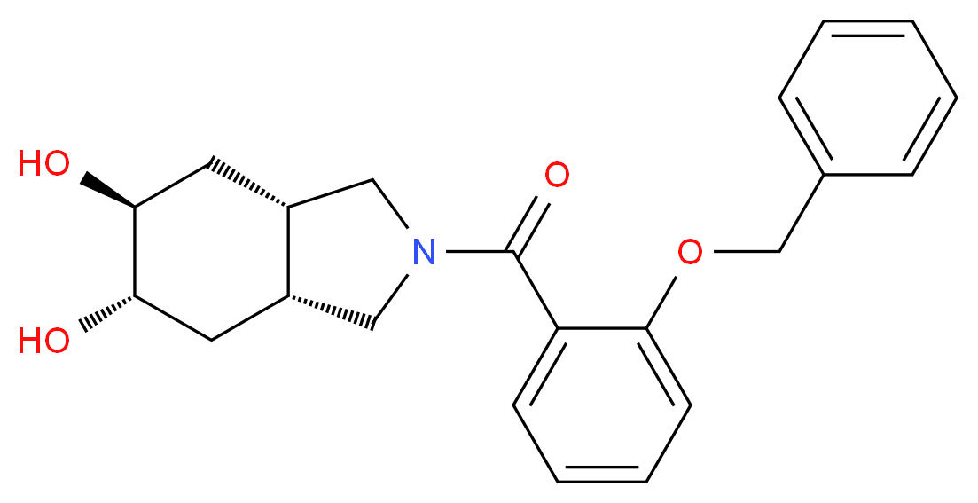 (3aR*,5S*,6S*,7aS*)-2-[2-(benzyloxy)benzoyl]octahydro-1H-isoindole-5,6-diol_Molecular_structure_CAS_)