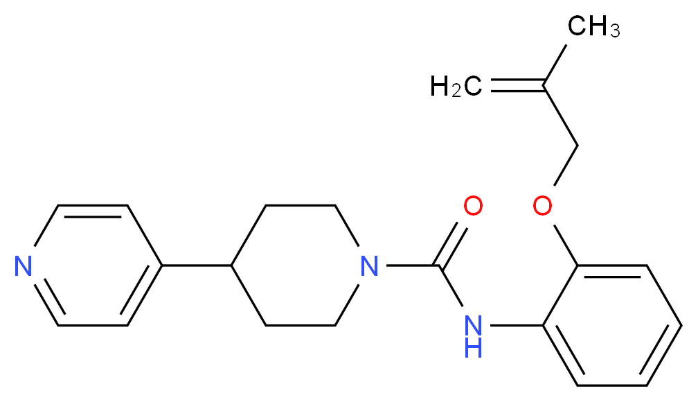N-{2-[(2-methylprop-2-en-1-yl)oxy]phenyl}-4-pyridin-4-ylpiperidine-1-carboxamide_Molecular_structure_CAS_)