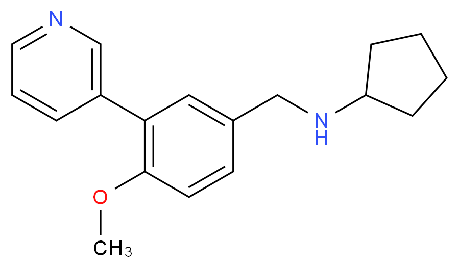 N-(4-methoxy-3-pyridin-3-ylbenzyl)cyclopentanamine_Molecular_structure_CAS_)