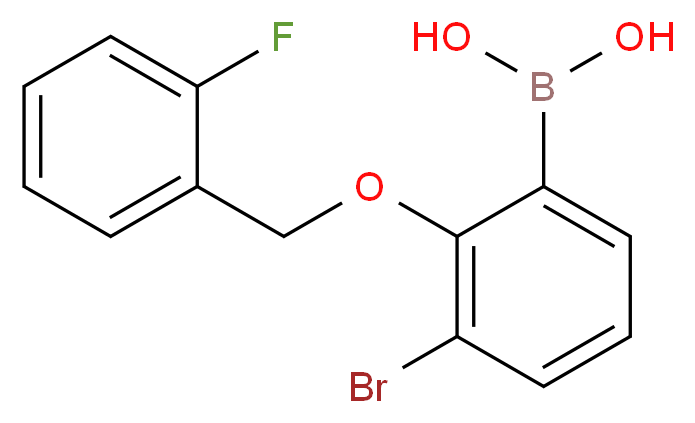 3-Bromo-2-(2′-fluorobenzyloxy)phenylboronic acid_Molecular_structure_CAS_870778-86-2)