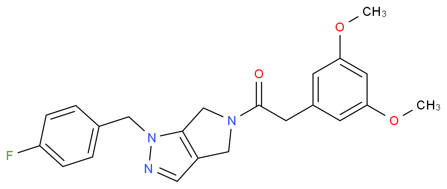 5-[(3,5-dimethoxyphenyl)acetyl]-1-(4-fluorobenzyl)-1,4,5,6-tetrahydropyrrolo[3,4-c]pyrazole_Molecular_structure_CAS_)