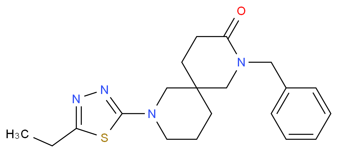 2-benzyl-8-(5-ethyl-1,3,4-thiadiazol-2-yl)-2,8-diazaspiro[5.5]undecan-3-one_Molecular_structure_CAS_)