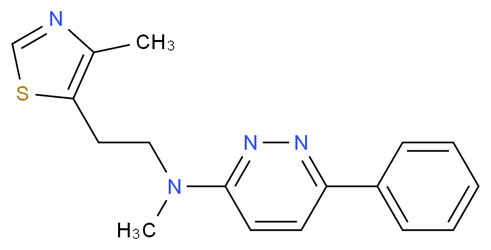 N-methyl-N-[2-(4-methyl-1,3-thiazol-5-yl)ethyl]-6-phenyl-3-pyridazinamine_Molecular_structure_CAS_)
