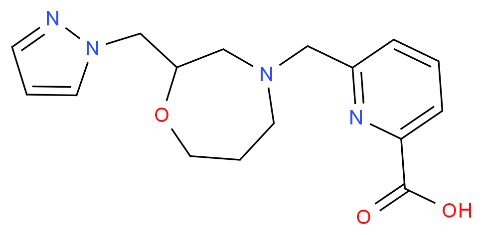 6-{[2-(1H-pyrazol-1-ylmethyl)-1,4-oxazepan-4-yl]methyl}pyridine-2-carboxylic acid_Molecular_structure_CAS_)