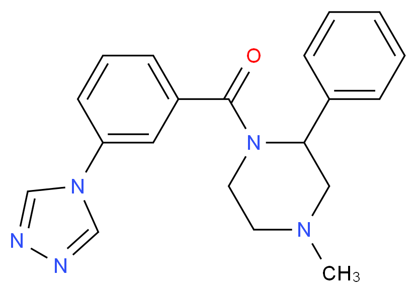 4-methyl-2-phenyl-1-[3-(4H-1,2,4-triazol-4-yl)benzoyl]piperazine_Molecular_structure_CAS_)