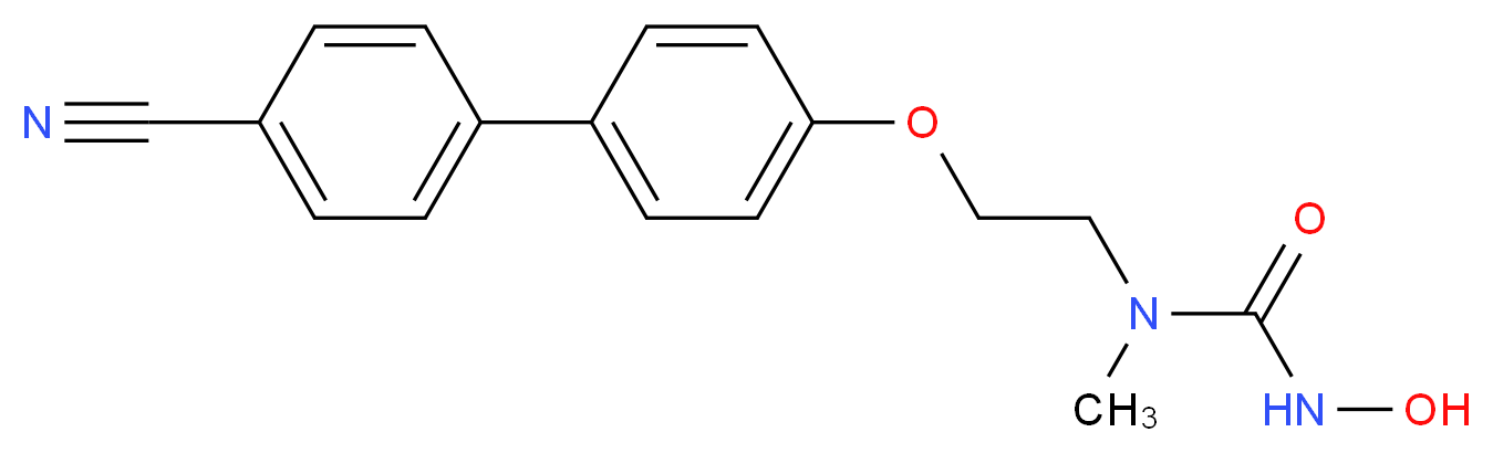 N-{2-[(4'-CYANO-1,1'-BIPHENYL-4-YL)OXY]ETHYL}-N'-HYDROXY-N-METHYLUREA_Molecular_structure_CAS_)