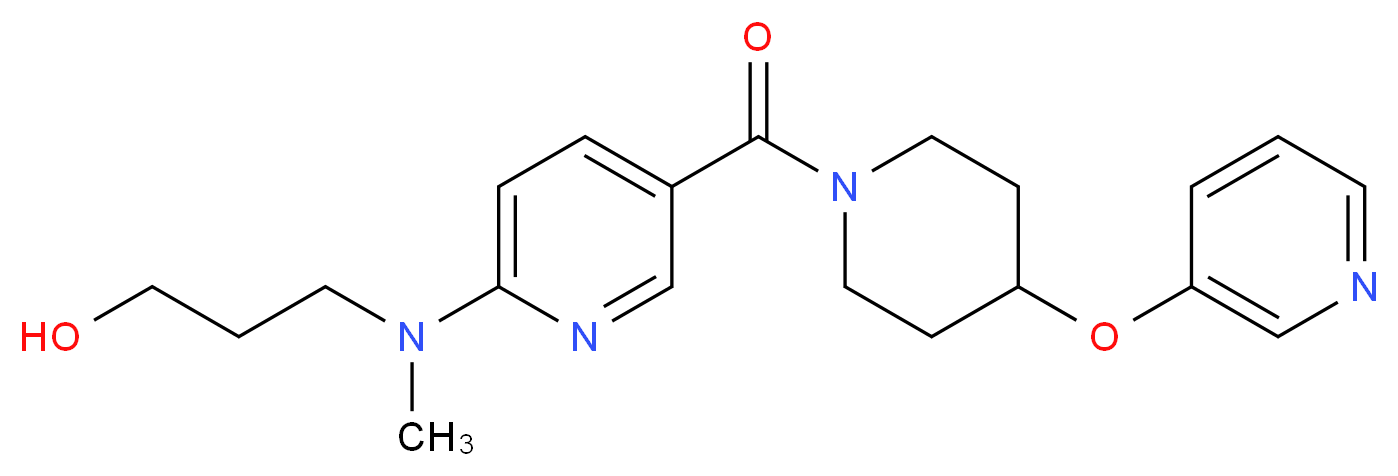 3-[methyl(5-{[4-(pyridin-3-yloxy)piperidin-1-yl]carbonyl}pyridin-2-yl)amino]propan-1-ol_Molecular_structure_CAS_)