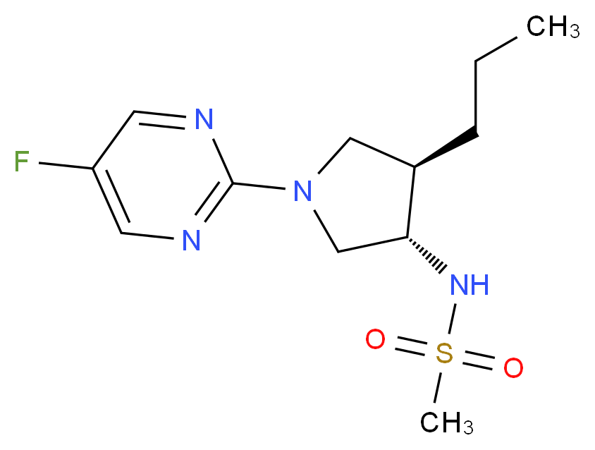 N-[(3S*,4R*)-1-(5-fluoro-2-pyrimidinyl)-4-propyl-3-pyrrolidinyl]methanesulfonamide_Molecular_structure_CAS_)