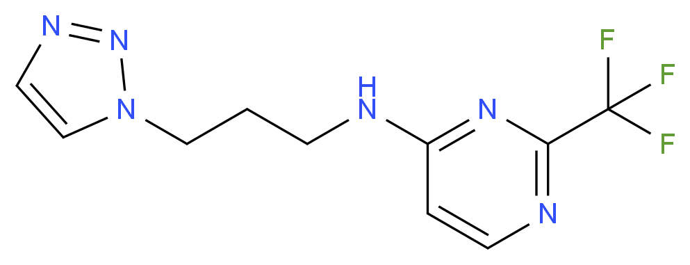 N-[3-(1H-1,2,3-triazol-1-yl)propyl]-2-(trifluoromethyl)pyrimidin-4-amine_Molecular_structure_CAS_)