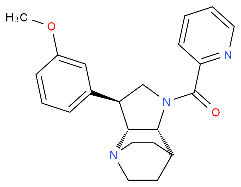 (3S*,3aR*,7aR*)-3-(3-methoxyphenyl)-1-(pyridin-2-ylcarbonyl)octahydro-4,7-ethanopyrrolo[3,2-b]pyridine_Molecular_structure_CAS_)