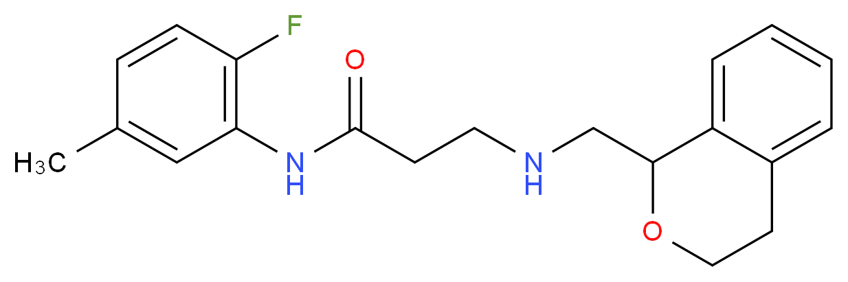 3-[(3,4-dihydro-1H-isochromen-1-ylmethyl)amino]-N-(2-fluoro-5-methylphenyl)propanamide_Molecular_structure_CAS_)