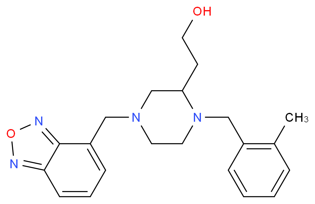 2-[4-(2,1,3-benzoxadiazol-4-ylmethyl)-1-(2-methylbenzyl)-2-piperazinyl]ethanol_Molecular_structure_CAS_)
