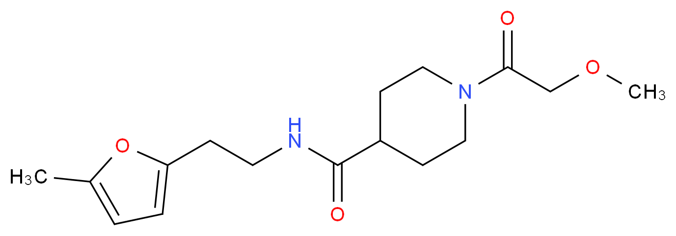 1-(methoxyacetyl)-N-[2-(5-methyl-2-furyl)ethyl]-4-piperidinecarboxamide_Molecular_structure_CAS_)