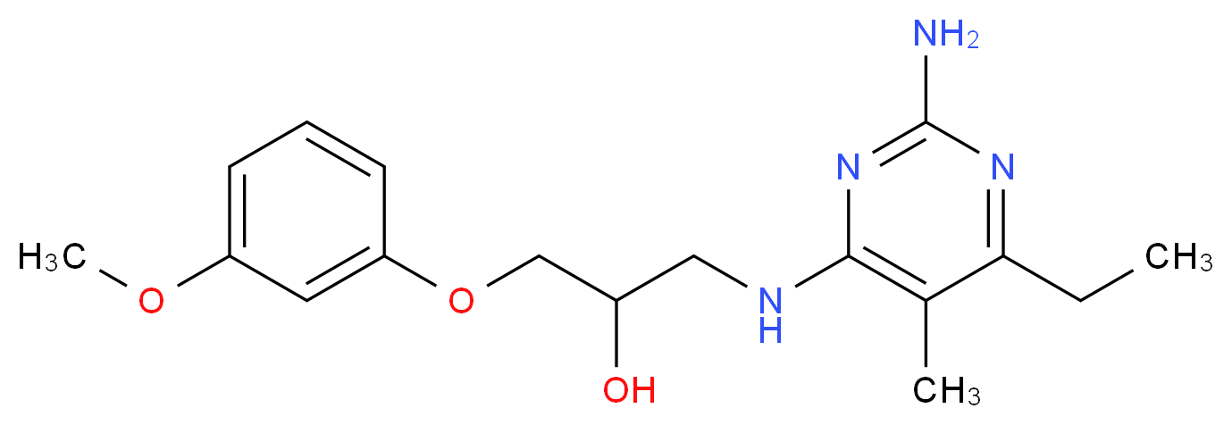 1-[(2-amino-6-ethyl-5-methylpyrimidin-4-yl)amino]-3-(3-methoxyphenoxy)propan-2-ol_Molecular_structure_CAS_)