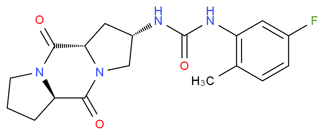 N-[(2S,5aR,10aS)-5,10-dioxooctahydro-1H,5H-dipyrrolo[1,2-a:1',2'-d]pyrazin-2-yl]-N'-(5-fluoro-2-methylphenyl)urea_Molecular_structure_CAS_)
