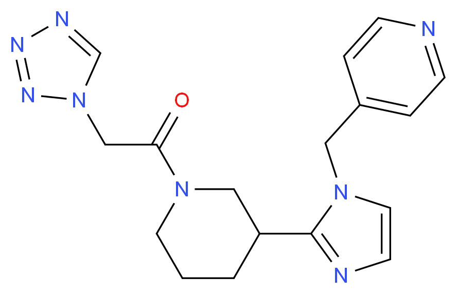 4-({2-[1-(1H-tetrazol-1-ylacetyl)piperidin-3-yl]-1H-imidazol-1-yl}methyl)pyridine_Molecular_structure_CAS_)