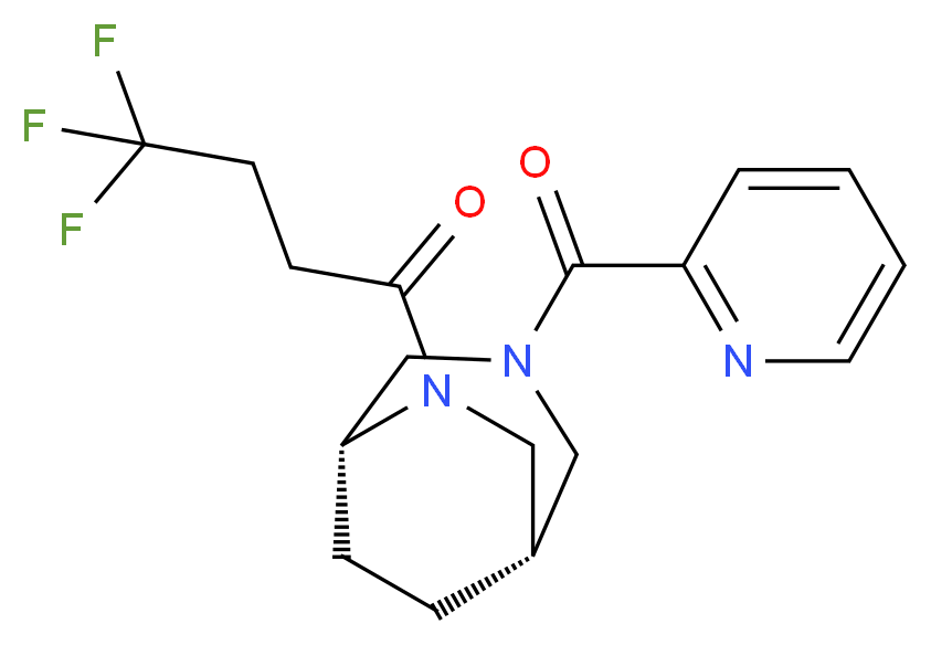 (1S*,5R*)-3-(2-pyridinylcarbonyl)-6-(4,4,4-trifluorobutanoyl)-3,6-diazabicyclo[3.2.2]nonane_Molecular_structure_CAS_)
