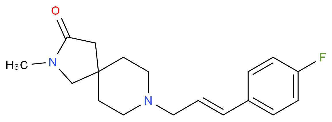 8-[(2E)-3-(4-fluorophenyl)-2-propen-1-yl]-2-methyl-2,8-diazaspiro[4.5]decan-3-one_Molecular_structure_CAS_)