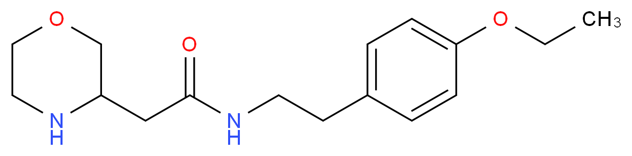 N-[2-(4-ethoxyphenyl)ethyl]-2-morpholin-3-ylacetamide_Molecular_structure_CAS_)