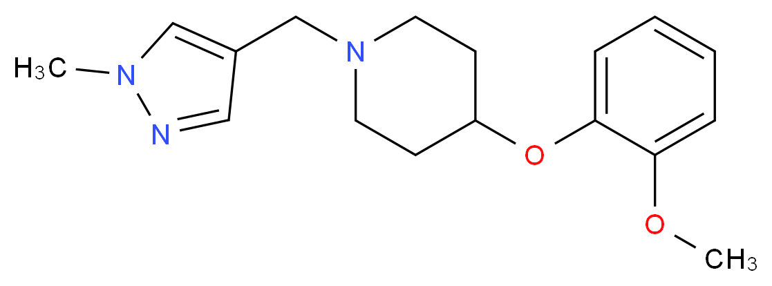4-(2-methoxyphenoxy)-1-[(1-methyl-1H-pyrazol-4-yl)methyl]piperidine_Molecular_structure_CAS_)