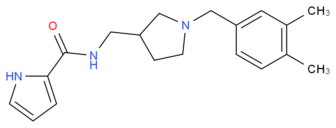 N-{[1-(3,4-dimethylbenzyl)pyrrolidin-3-yl]methyl}-1H-pyrrole-2-carboxamide_Molecular_structure_CAS_)