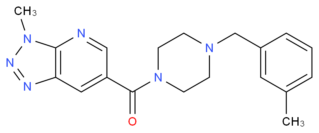 3-methyl-6-{[4-(3-methylbenzyl)-1-piperazinyl]carbonyl}-3H-[1,2,3]triazolo[4,5-b]pyridine_Molecular_structure_CAS_)