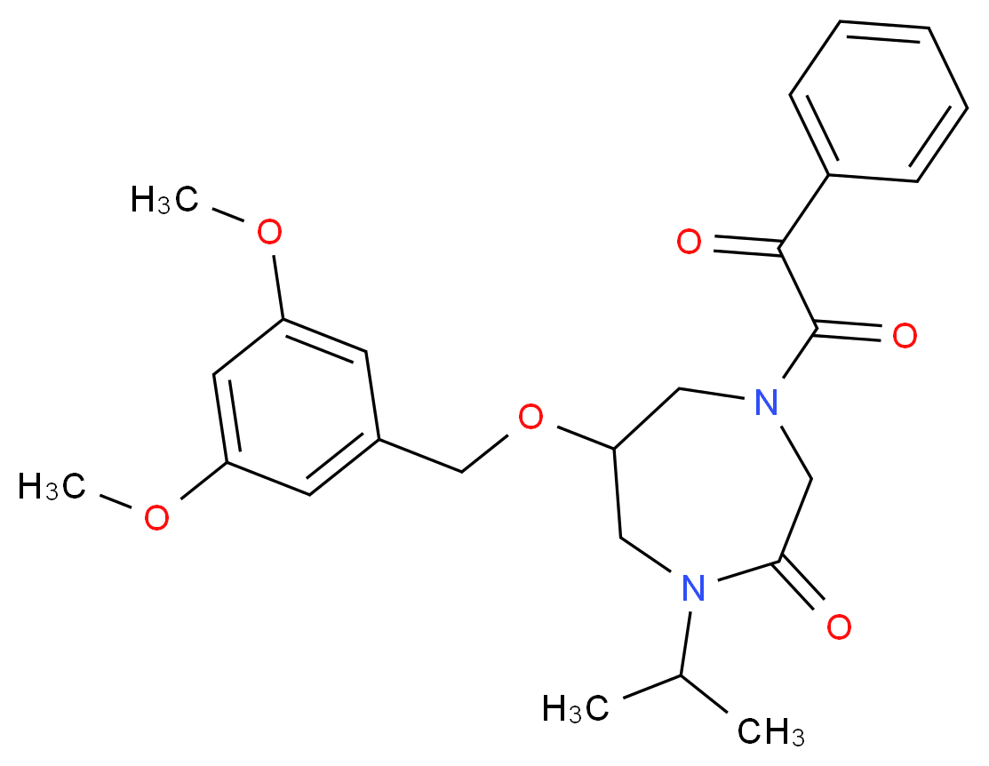 6-[(3,5-dimethoxybenzyl)oxy]-1-isopropyl-4-[oxo(phenyl)acetyl]-1,4-diazepan-2-one_Molecular_structure_CAS_)