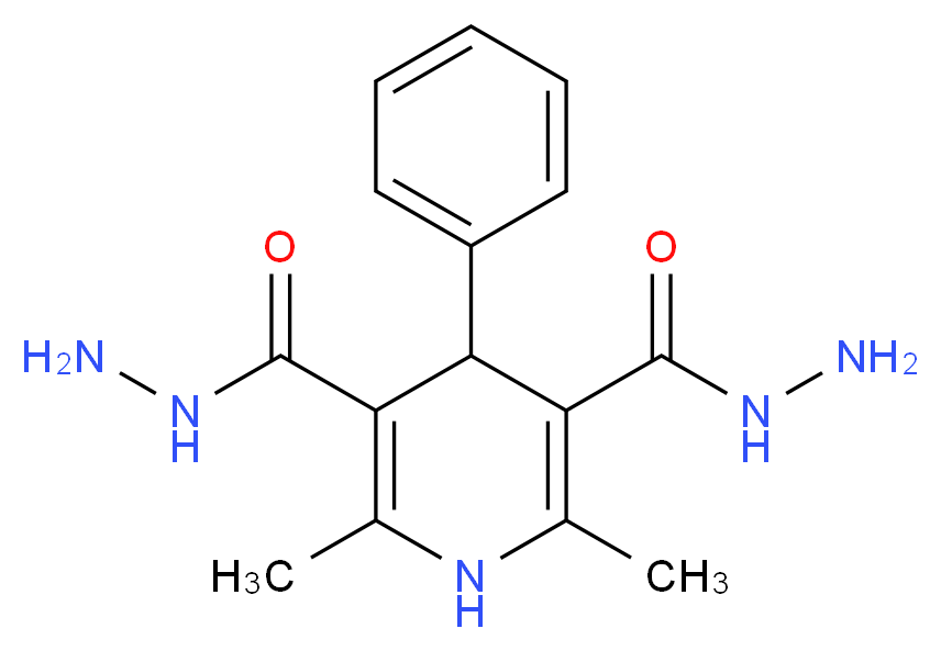 2,6-dimethyl-4-phenyl-1,4-dihydropyridine-3,5-dicarbohydrazide_Molecular_structure_CAS_)