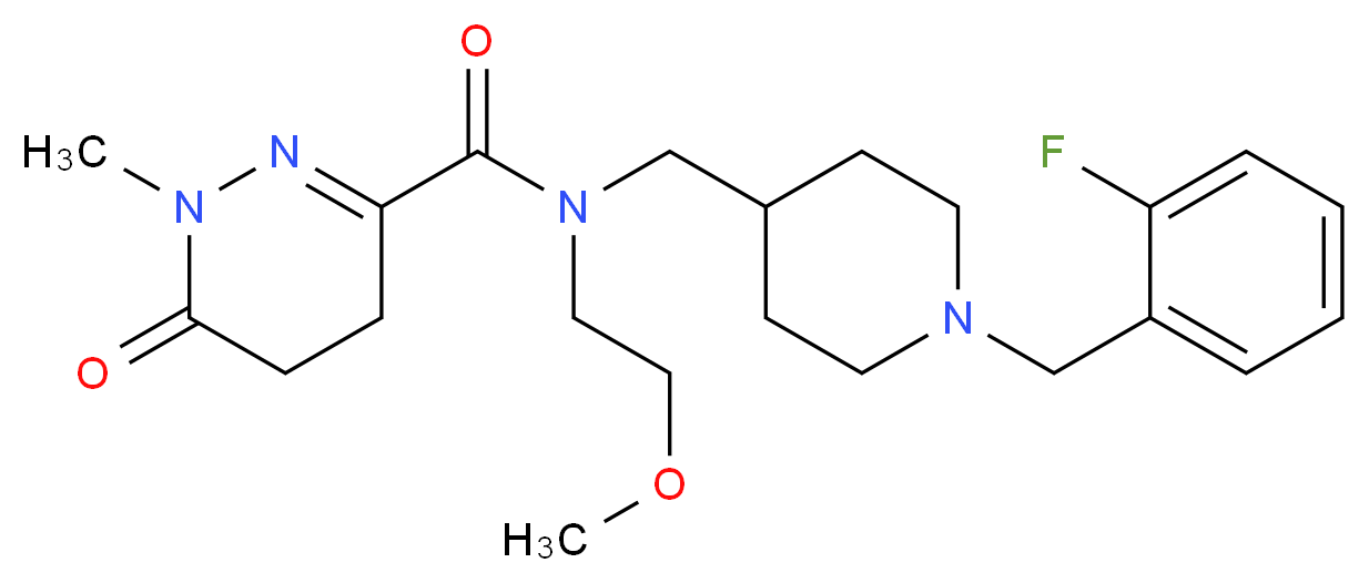 N-{[1-(2-fluorobenzyl)-4-piperidinyl]methyl}-N-(2-methoxyethyl)-1-methyl-6-oxo-1,4,5,6-tetrahydro-3-pyridazinecarboxamide_Molecular_structure_CAS_)