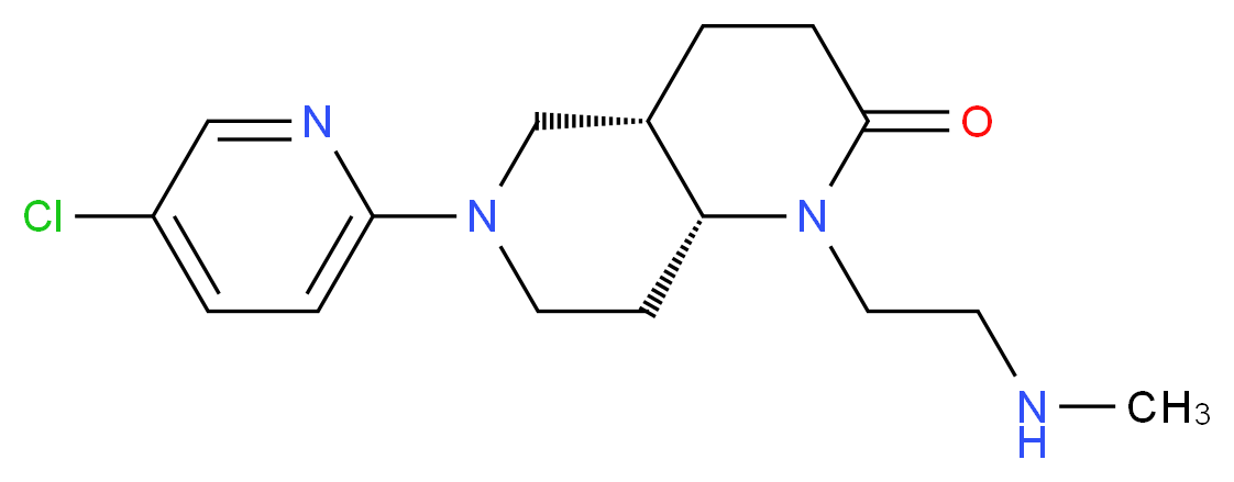 (4aS*,8aR*)-6-(5-chloropyridin-2-yl)-1-[2-(methylamino)ethyl]octahydro-1,6-naphthyridin-2(1H)-one_Molecular_structure_CAS_)