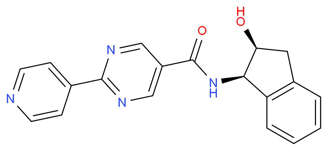 N-[(1R,2S)-2-hydroxy-2,3-dihydro-1H-inden-1-yl]-2-(4-pyridinyl)-5-pyrimidinecarboxamide_Molecular_structure_CAS_)