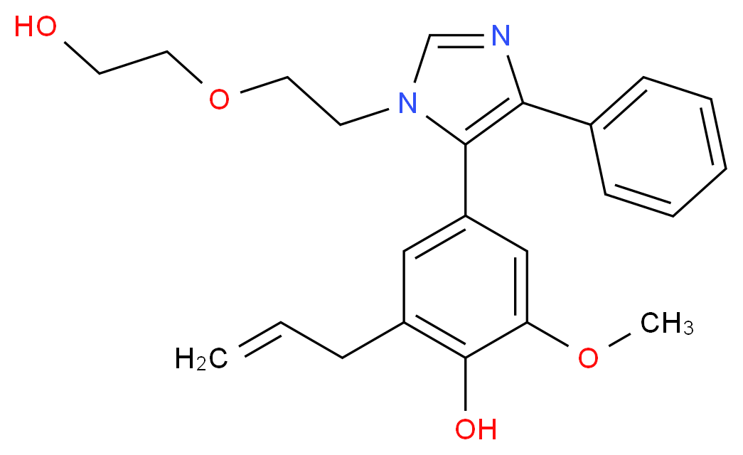 2-allyl-4-{1-[2-(2-hydroxyethoxy)ethyl]-4-phenyl-1H-imidazol-5-yl}-6-methoxyphenol_Molecular_structure_CAS_)