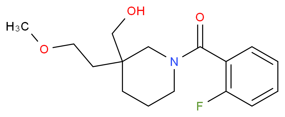[1-(2-fluorobenzoyl)-3-(2-methoxyethyl)-3-piperidinyl]methanol_Molecular_structure_CAS_)