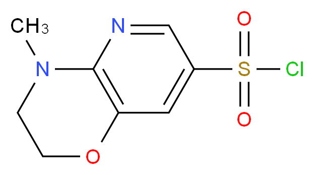 3,4-Dihydro-4-methyl-2H-pyrido[3,2-b][1,4]oxazine-7-sulphonyl chloride 97%_Molecular_structure_CAS_910037-13-7)