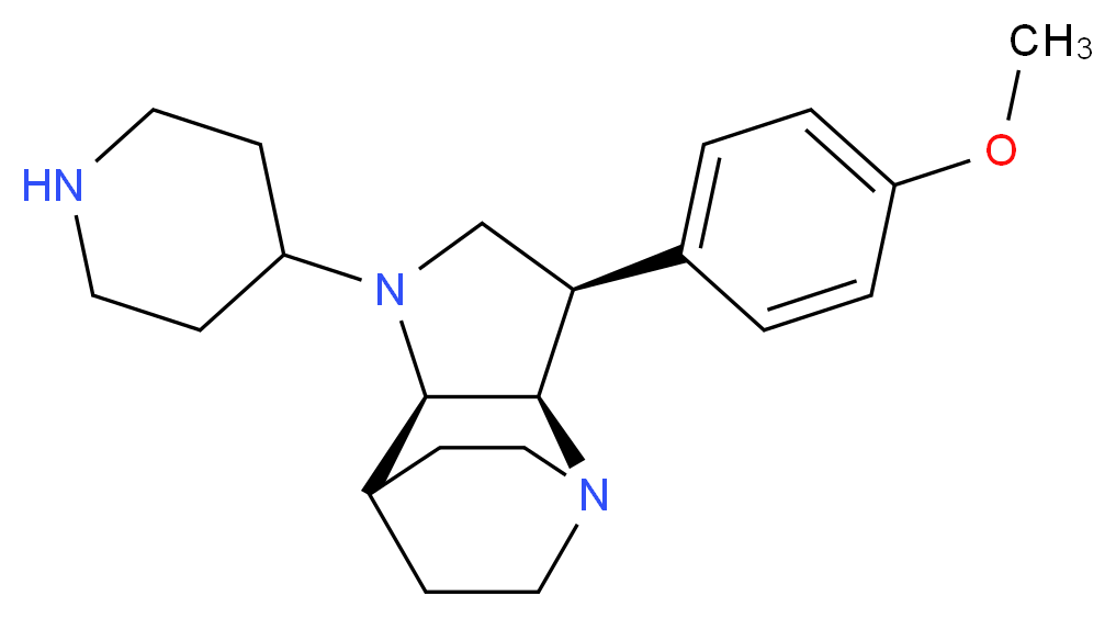 (3R*,3aR*,7aR*)-3-(4-methoxyphenyl)-1-piperidin-4-yloctahydro-4,7-ethanopyrrolo[3,2-b]pyridine_Molecular_structure_CAS_)