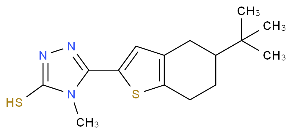 5-(5-tert-butyl-4,5,6,7-tetrahydro-1-benzothien-2-yl)-4-methyl-4H-1,2,4-triazole-3-thiol_Molecular_structure_CAS_)