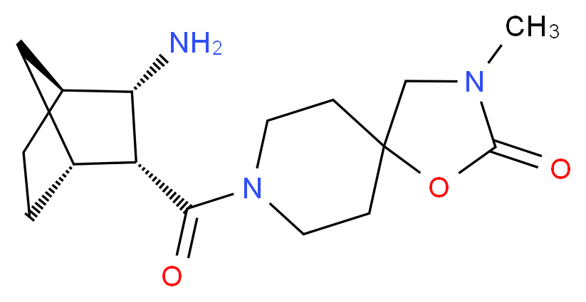 8-{[(1R*,2R*,3S*,4S*)-3-aminobicyclo[2.2.1]hept-2-yl]carbonyl}-3-methyl-1-oxa-3,8-diazaspiro[4.5]decan-2-one_Molecular_structure_CAS_)