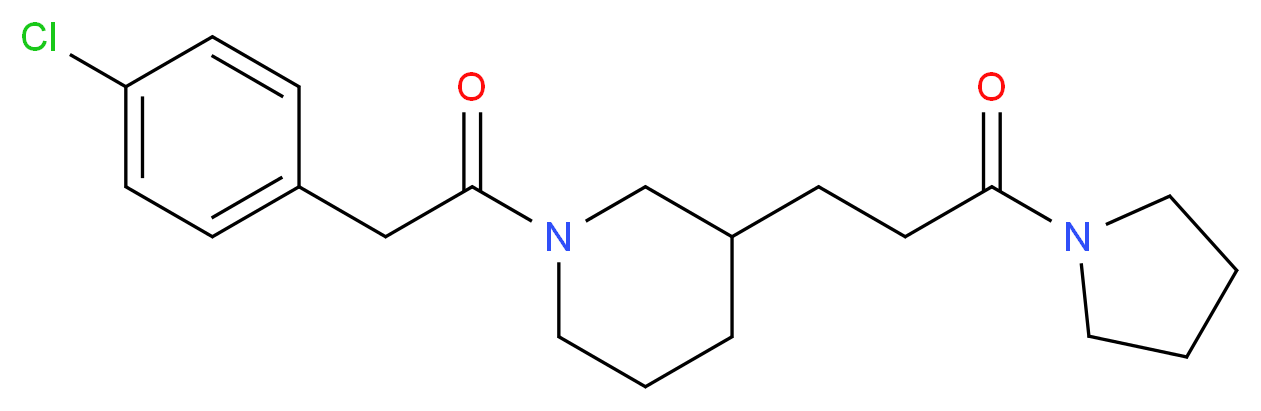 1-[(4-chlorophenyl)acetyl]-3-[3-oxo-3-(1-pyrrolidinyl)propyl]piperidine_Molecular_structure_CAS_)