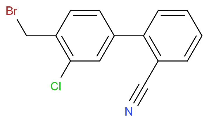 4'-Bromomethyl-3'-chloro-[1,1'-biphenyl]-2-carbonitrile 98%_Molecular_structure_CAS_)