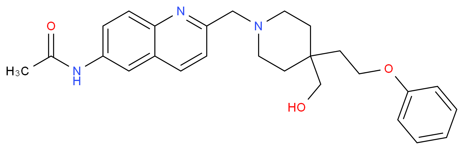 N-(2-{[4-(hydroxymethyl)-4-(2-phenoxyethyl)-1-piperidinyl]methyl}-6-quinolinyl)acetamide_Molecular_structure_CAS_)