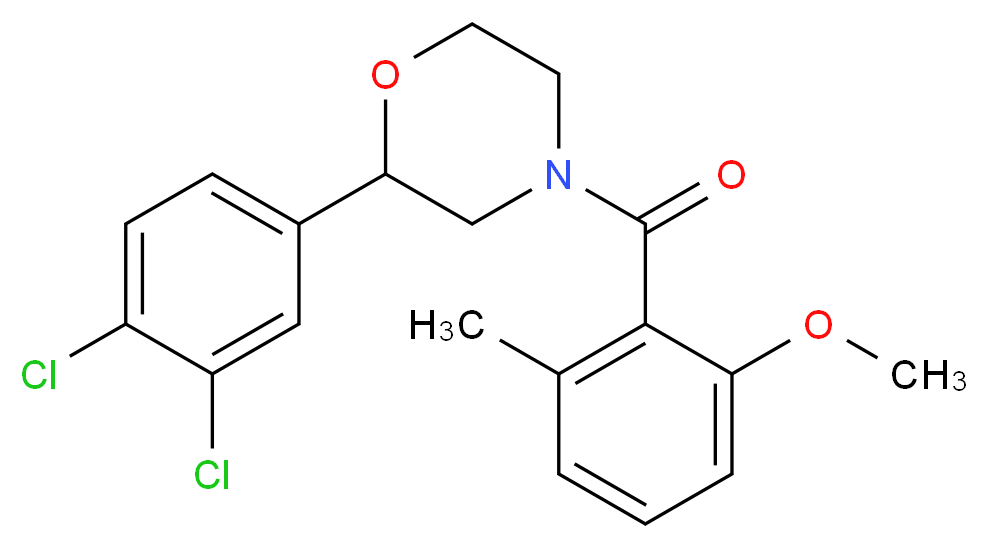 2-(3,4-dichlorophenyl)-4-(2-methoxy-6-methylbenzoyl)morpholine_Molecular_structure_CAS_)