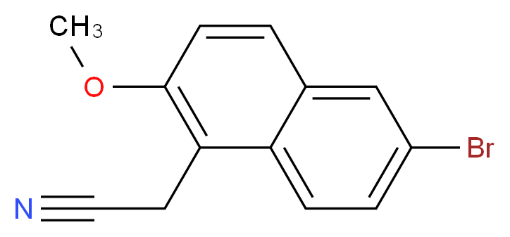 2-(6-bromo-2-methoxy-1-naphthyl)acetonitrile_Molecular_structure_CAS_92643-17-9)
