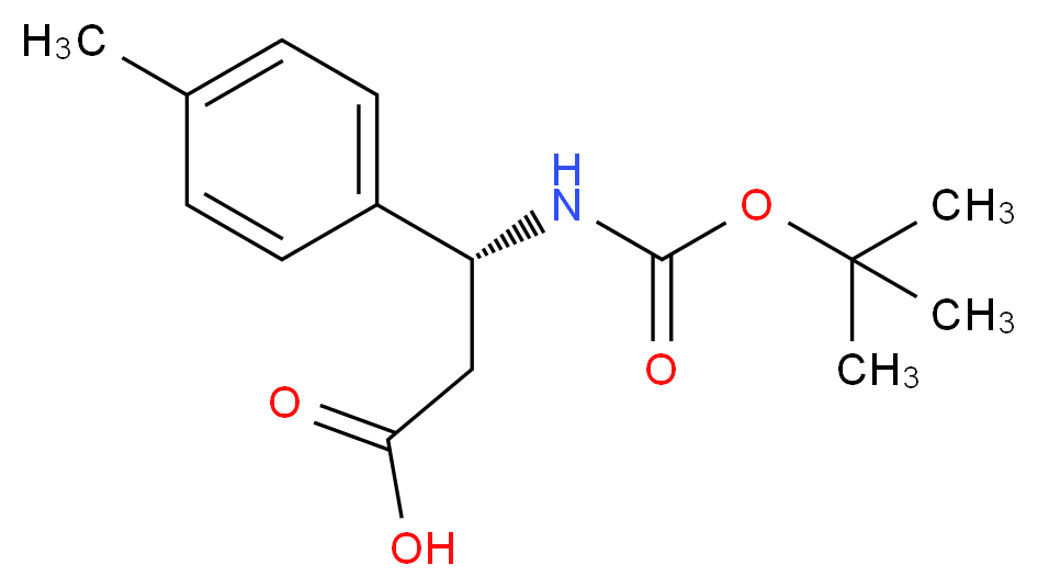BOC-(R)-3-AMINO-3-(4-METHYLPHENYL)PROPIONIC ACID_Molecular_structure_CAS_479064-97-6)