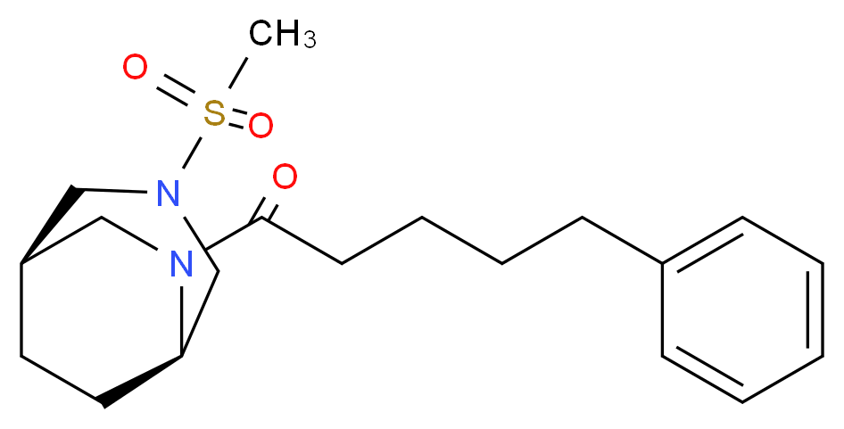 (1R*,5R*)-3-(methylsulfonyl)-6-(5-phenylpentanoyl)-3,6-diazabicyclo[3.2.2]nonane_Molecular_structure_CAS_)