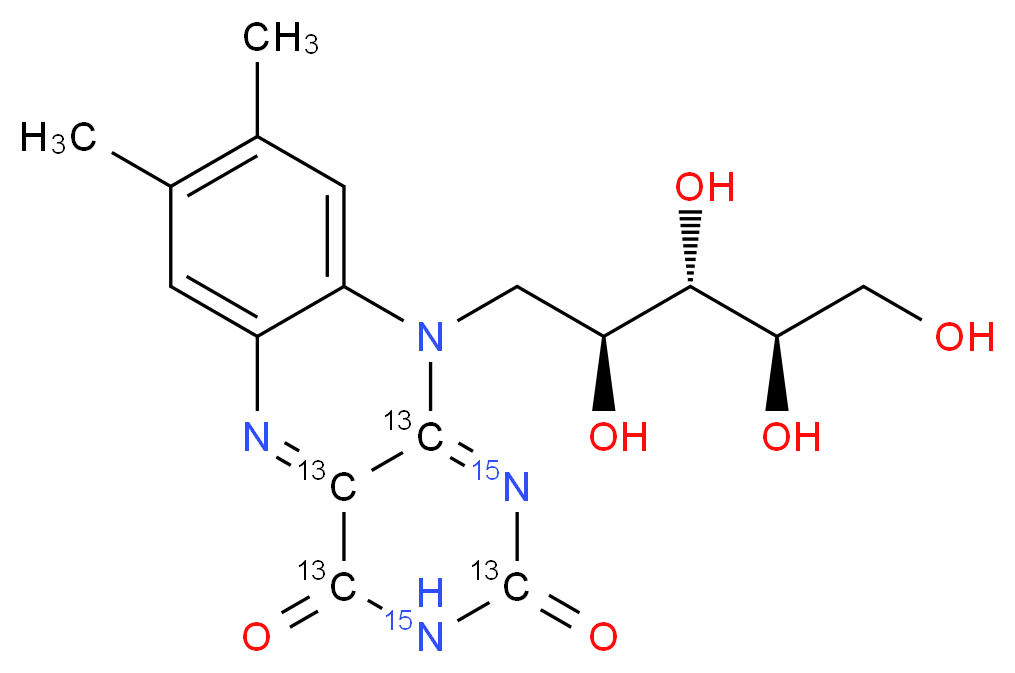 Riboflavin-dioxopyrimidine-13C4,15N2_Molecular_structure_CAS_)