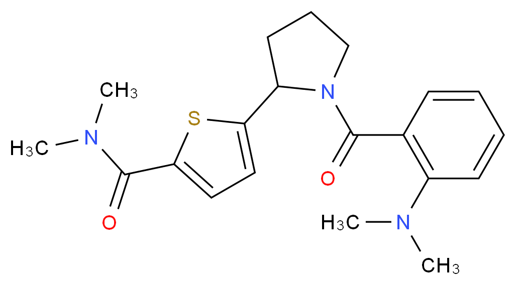 5-{1-[2-(dimethylamino)benzoyl]-2-pyrrolidinyl}-N,N-dimethyl-2-thiophenecarboxamide_Molecular_structure_CAS_)