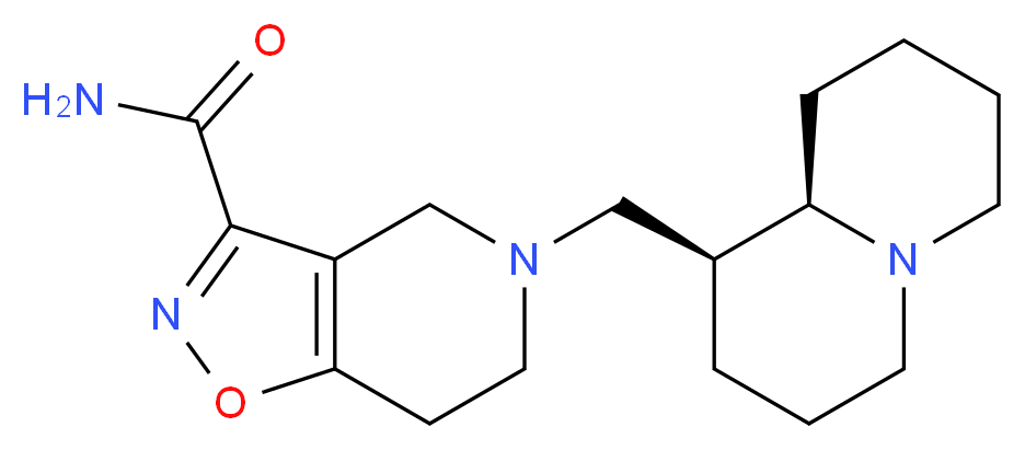 5-[(1S,9aR)-octahydro-2H-quinolizin-1-ylmethyl]-4,5,6,7-tetrahydroisoxazolo[4,5-c]pyridine-3-carboxamide_Molecular_structure_CAS_)