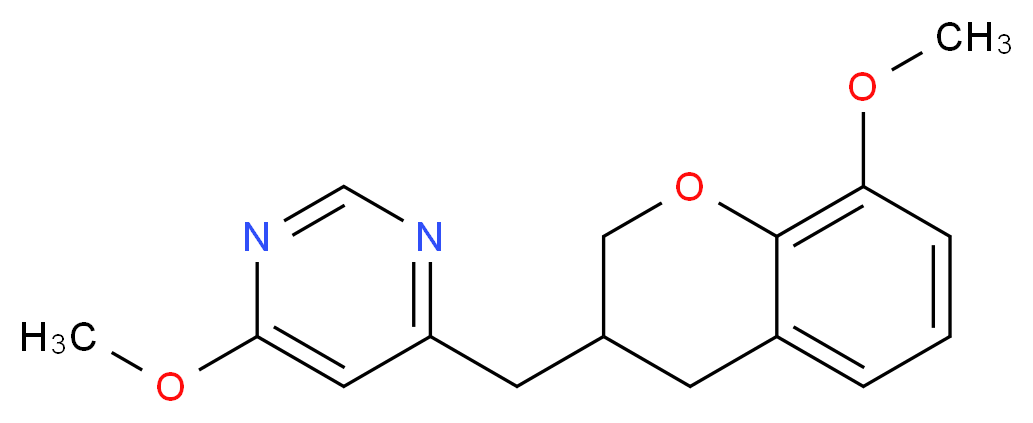 4-methoxy-6-[(8-methoxy-3,4-dihydro-2H-chromen-3-yl)methyl]pyrimidine_Molecular_structure_CAS_)