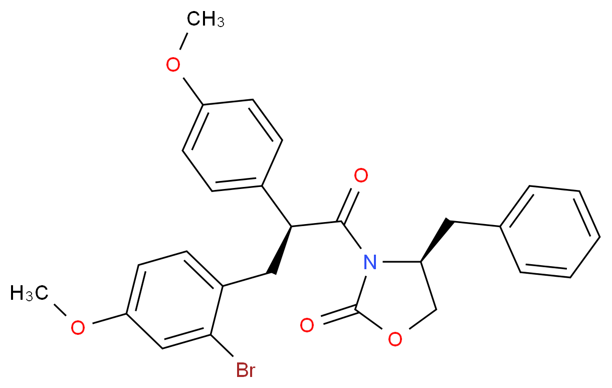 (S)-4-Benzyl-3-[(S)-3-(2-bromo-4-methoxyphenyl)-2-(4-methoxyphenyl)propanoyl]-2-oxazolidinone_Molecular_structure_CAS_917379-10-3)